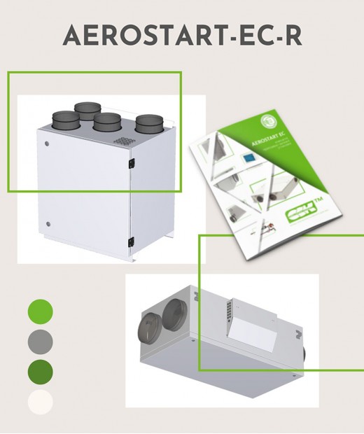 Нова вентиляційна установка з роторним теплоутилізатором — AEROSTART-EC-R