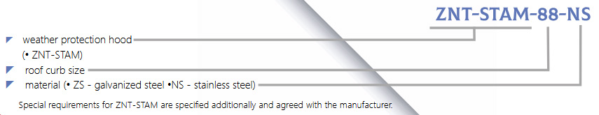 Marking Weather Protection for STAM Housings ZNT-STAM