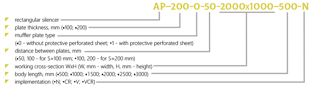 Marking Rectangular Silencer AP